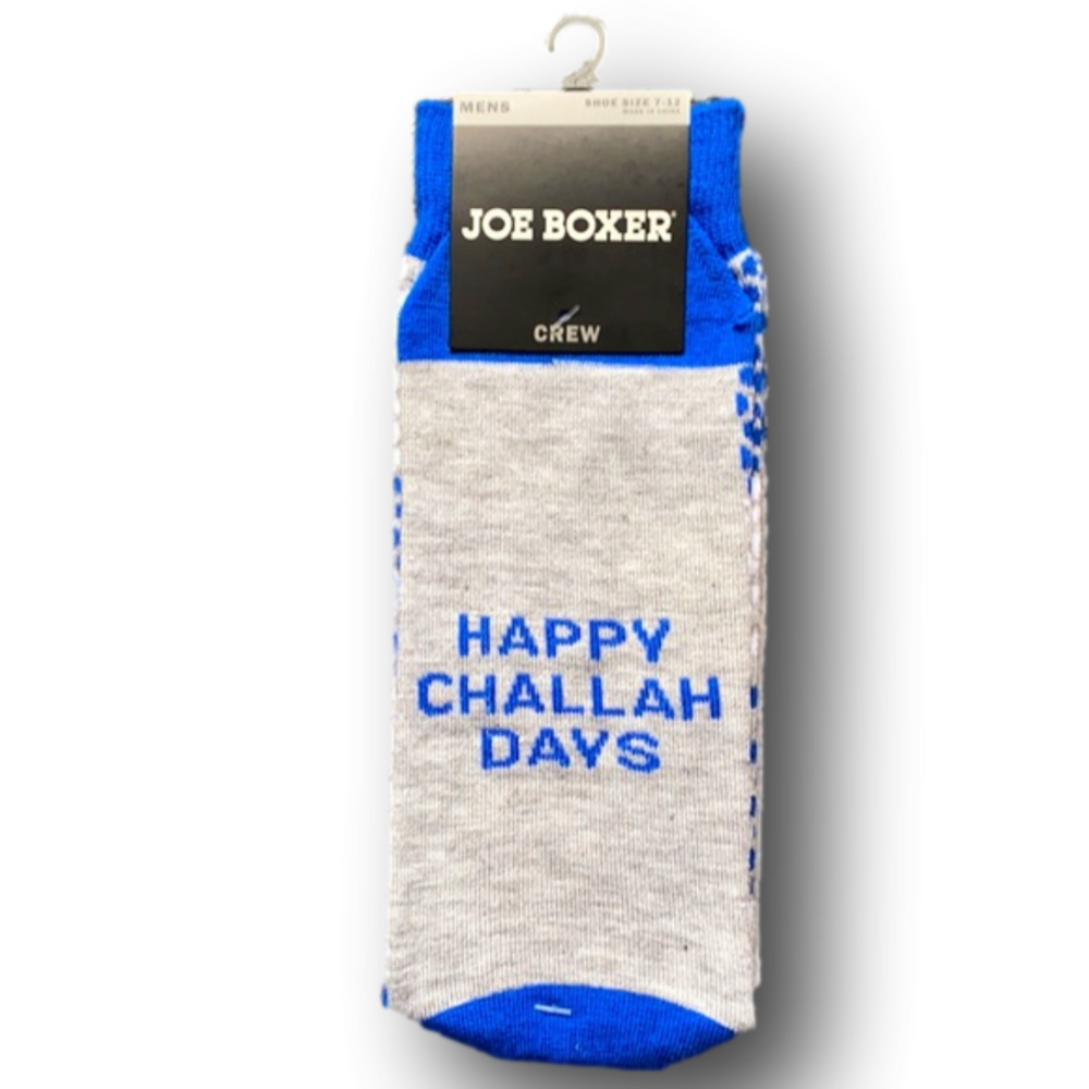 3/$18 Happy Challah Days Chanukah Holiday Funny Socks - Brand New